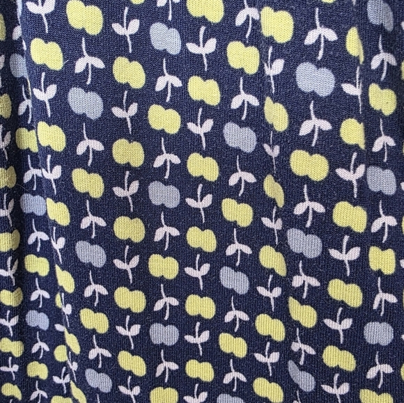 Boden Blue Green Apple Print Stretchy  Casual Flowy Willa Midi Dress Size 6 Long - Picture 5 of 9